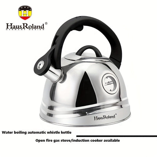 3L Stainless Steel Whistling Kettle from HausRoland - Perfect for Gas Stove, No Electricity Required