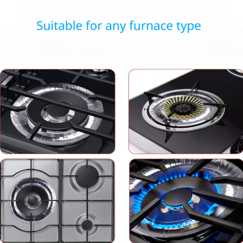 Disposable gas burner liners are a convenient and effective solution for keeping your stove top clean. The 9-inch aluminum foil liner is easy to use and helps prevent sticky residue buildup on your gas stove. Keep your stovetop looking new with this