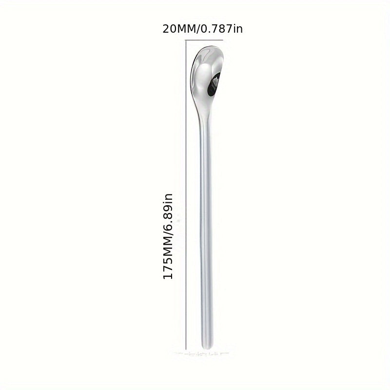 Silvery Ear Bird's Nest Spoon made from 304 stainless steel, suitable for children's eating, stirring coffee or honey.