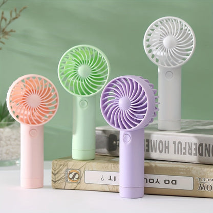 Portable Mini Fan, USB Rechargeable, Ideal for Indoor and Outdoor Use, Silent Operation, Fashionable and Cute Design, Perfect for Office and Desktop Settings