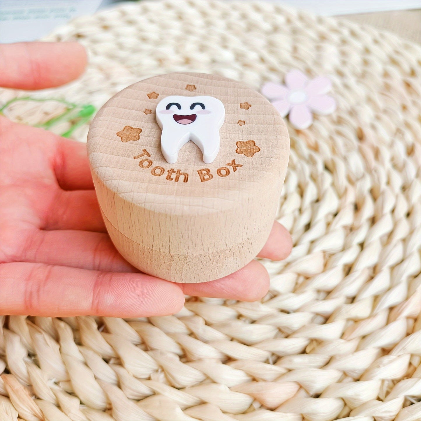 Capture Precious Moments with Cherished Memories Wooden Tooth & Fetal Hair Collector - The Perfect Keepsake for Young Children, Great Birthday Gift for New Parents, and Charming Home Decor Piece