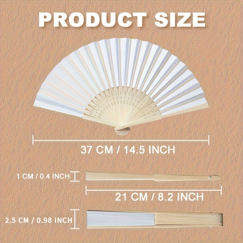 Stylish Bamboo Hand Fan - Portable and Elegant for Weddings, Parties, and Gifting