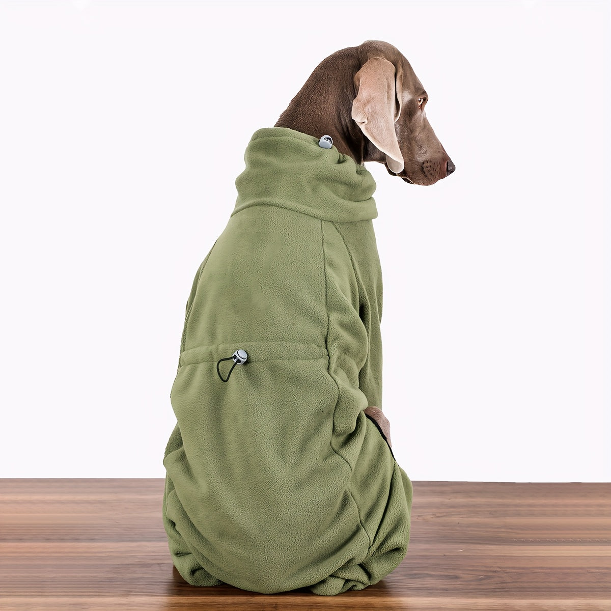 Warm fleece sweater for large dogs, hand-washable, ideal for Golden Retrievers & Labradors.