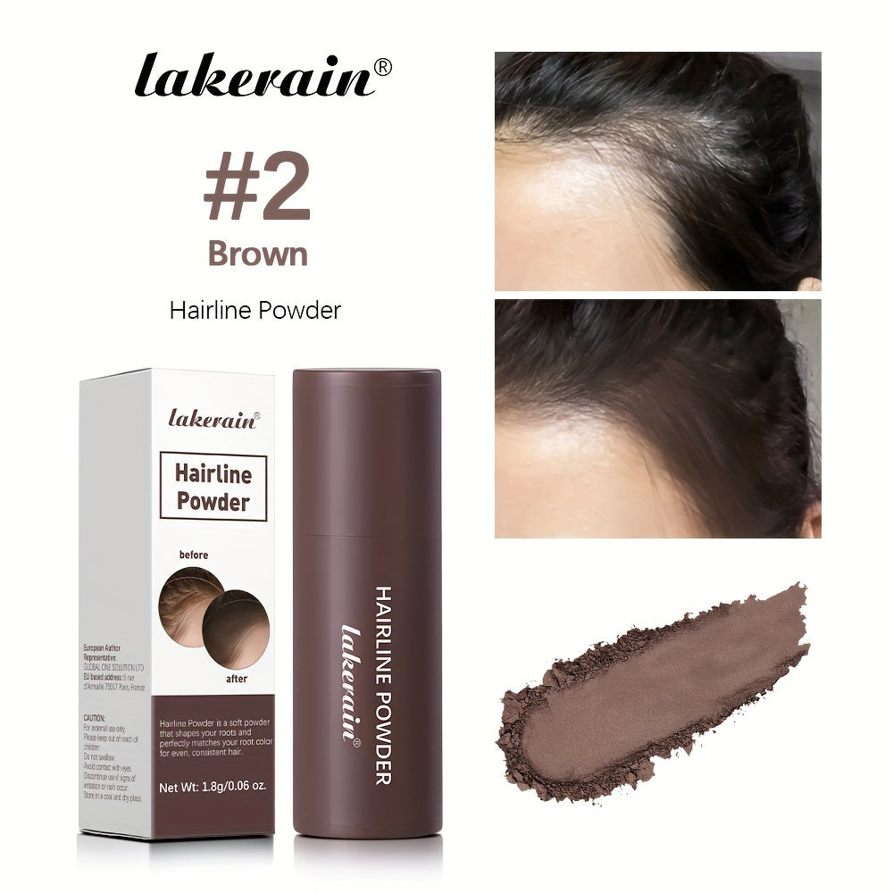 Lakerain Hairline Powder Stick: Instant, Waterproof, Long-Lasting coverage for Hairlines and Gray Roots.