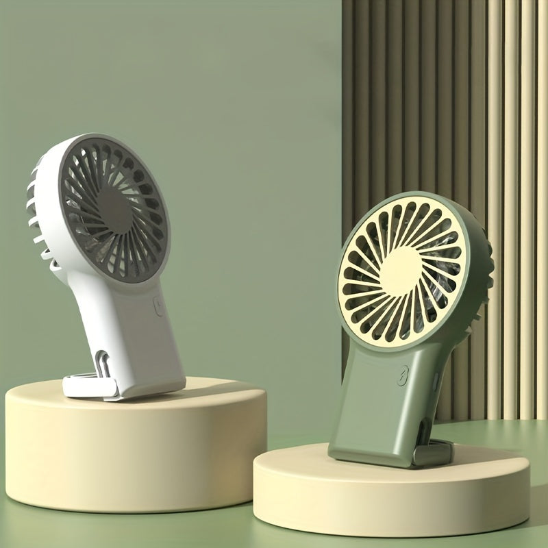 Portable Mini Fan TOOP - USB Rechargeable, Quiet Operation with Carabiner Clip for Travel and Outdoor Use.