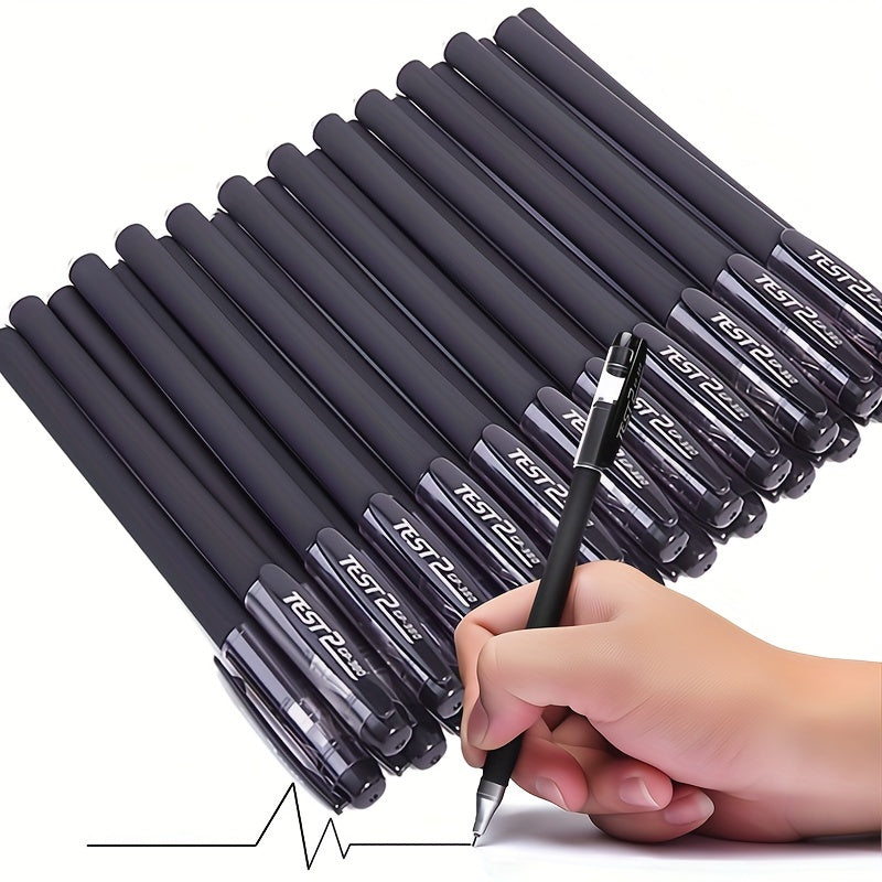 26-piece gel pen set in black, blue, and red ink with 0.5mm tips, perfect for students and offices.