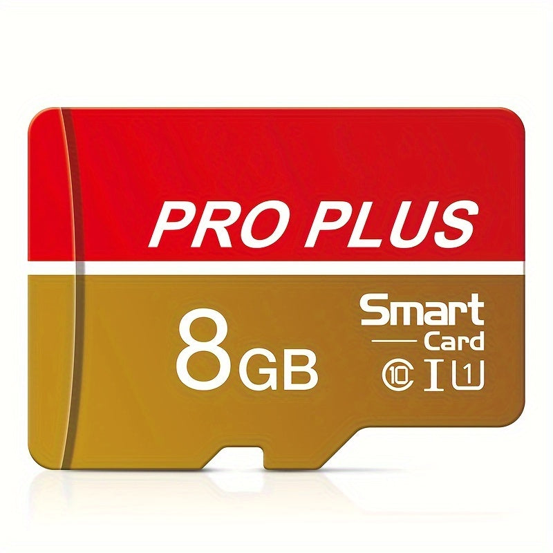 MICRODRIVE High-Speed Memory Card in Red & Gold, U3 Class 10, 8GB to 256GB, with SD Adapter. Perfect for Phones, Tablets, Cameras. Expands Device Memory. Gold Accents, Durable Design.