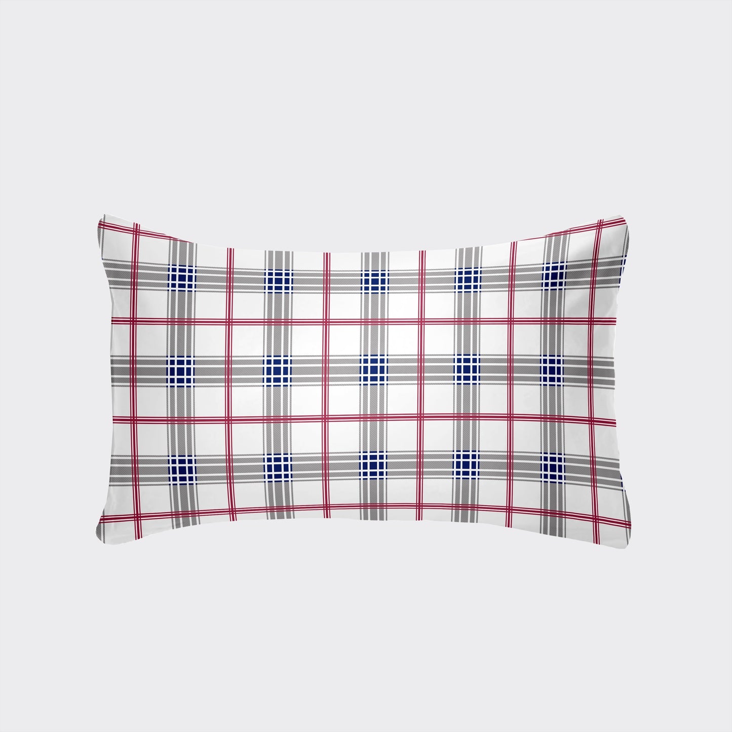 Soft envelope closure pillowcase made of 100% cotton, without core. Features flower and plaid patterns on breathable fabric with a thread count of 144TC. Ideal for main bedroom, guest room, or dorms. Perfect gift idea.