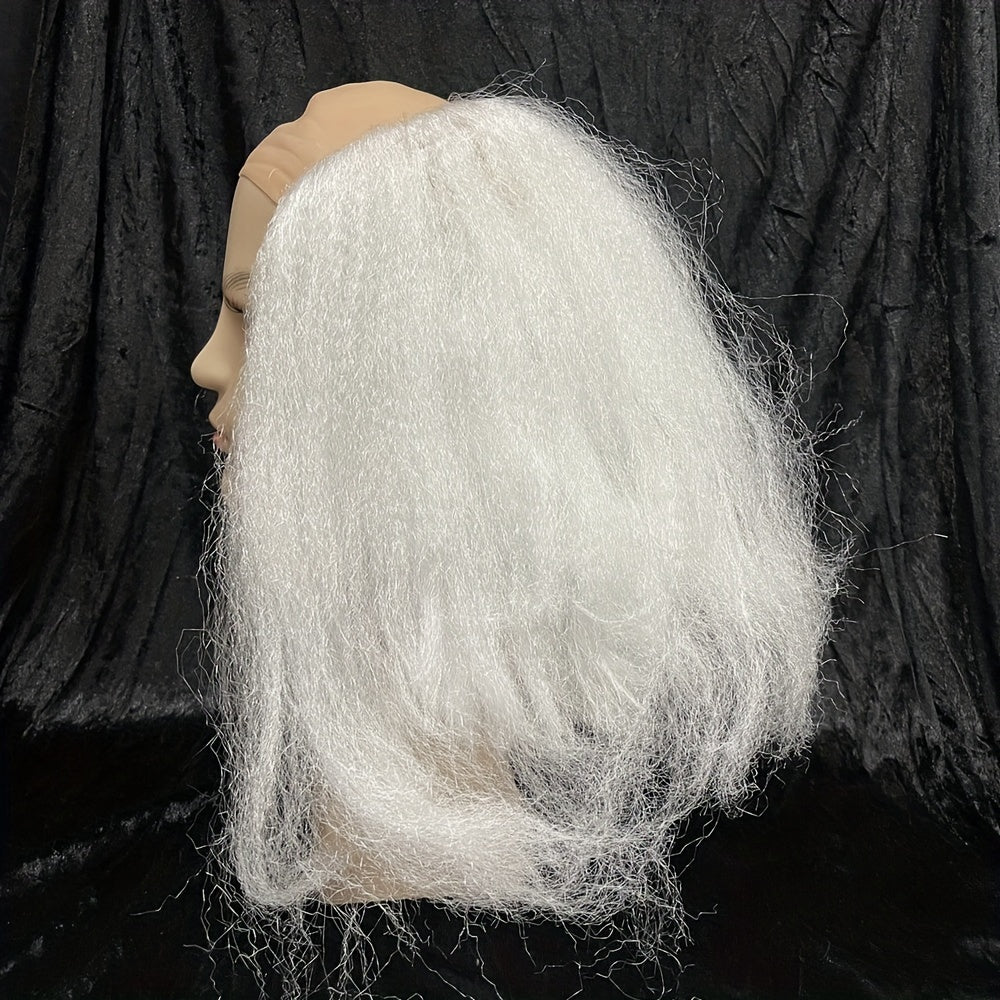 Colorful wigs for themed events and cosplay, including bald, black, white, and yellow options. Perfect for Christmas, birthdays, and other festive occasions. Amp up your party look with these fun dress-up accessories.