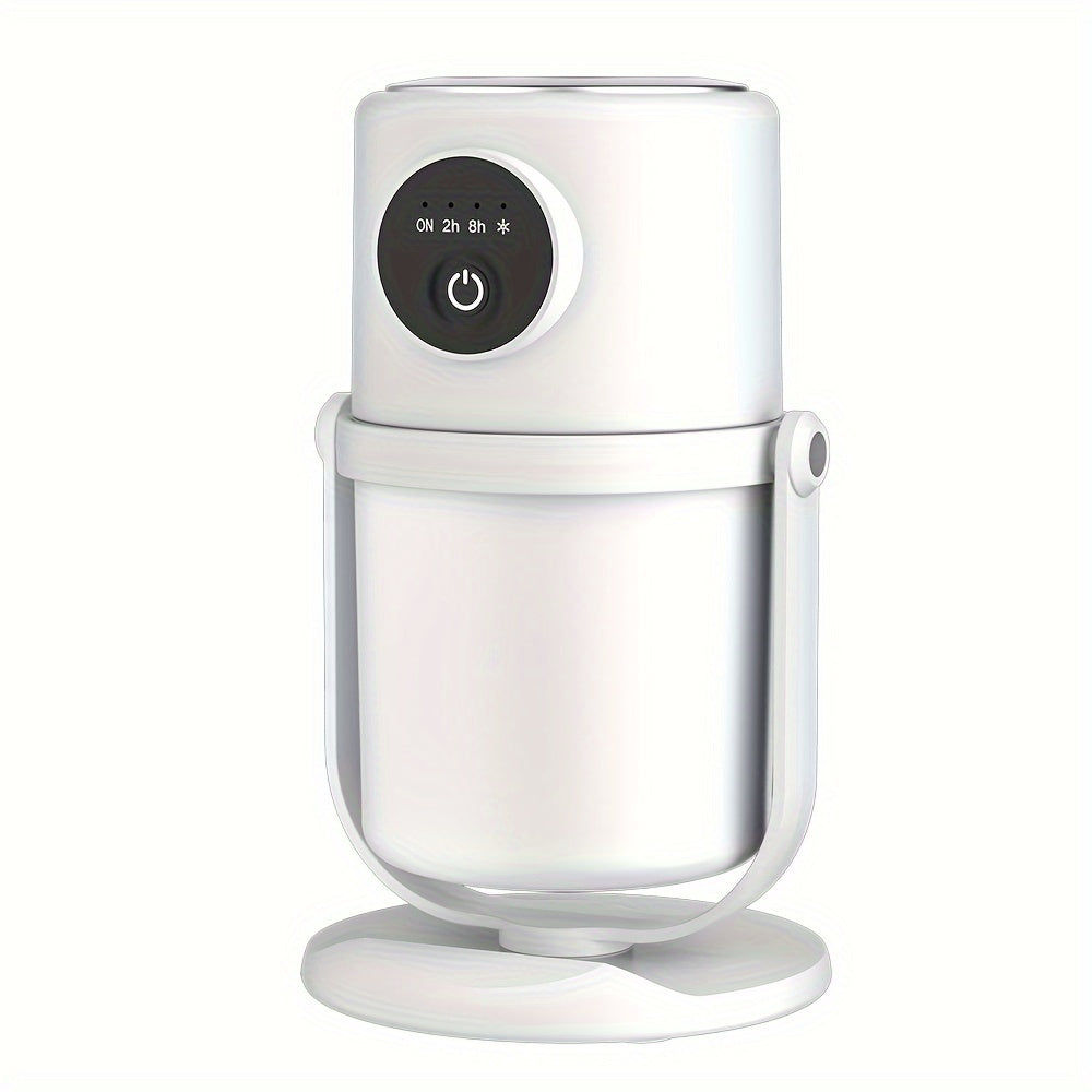 KaisoTech Aromatherapy Humidifier: Ultra-quiet, portable humidifier with night light for use in bedroom, office, or car. Easy to fill 280ml tank, available in beige/white.