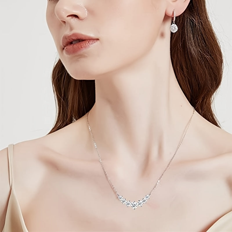 Stunning Moissanite Choker Necklace in 925 Silver - Perfect Neck Jewelry for Wedding, Proposal, Engagement, Anniversary, or Birthday Gift.