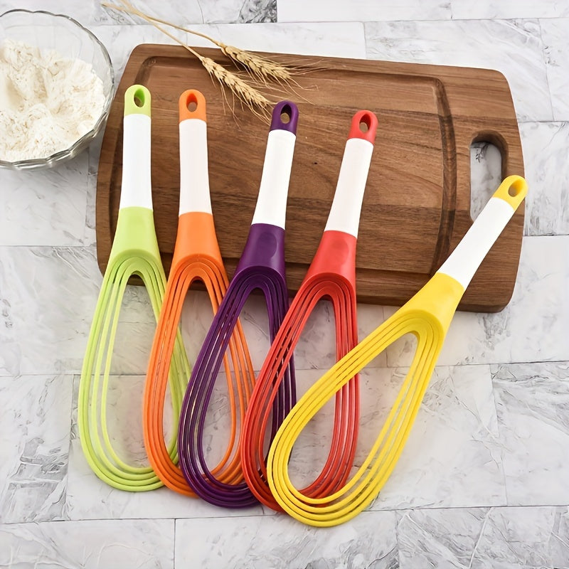 One piece Twist Whisk - Multifunctional Collapsible Balloon and Flat Whisk for Kitchen, Home Gadgets, Tools, and Accessories