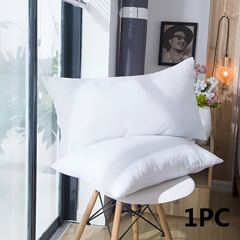 White Throw Pillow Inserts in Contemporary Design 30.48x50.8 cm, Easy to Clean in Machine, Versatile Decorative Cushion for Sofa, Couch, Bed, or Office, Filled and Covered with Polyester for All-Season Comfort, Features Sewn Seam Closure