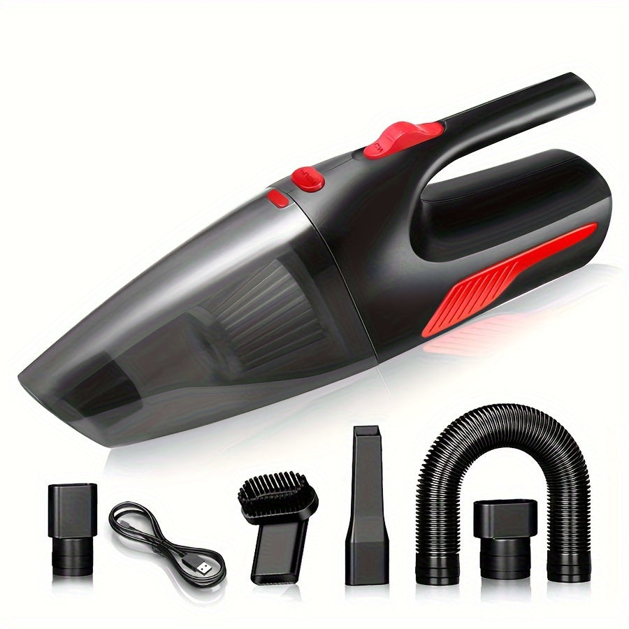 CascadeVac is a powerful, cordless handheld vacuum cleaner that is perfect for both home and car use. It features high power dual-use capabilities and is USB rechargeable with a 2000mAh lithium battery. The vacuum also includes a cloth filter, crevice