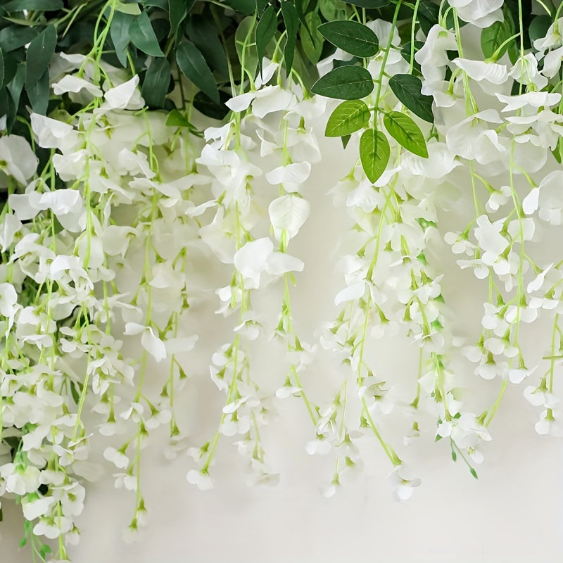 3 pieces of 173.74cm artificial wisteria garlands for home and outdoor wedding decor.