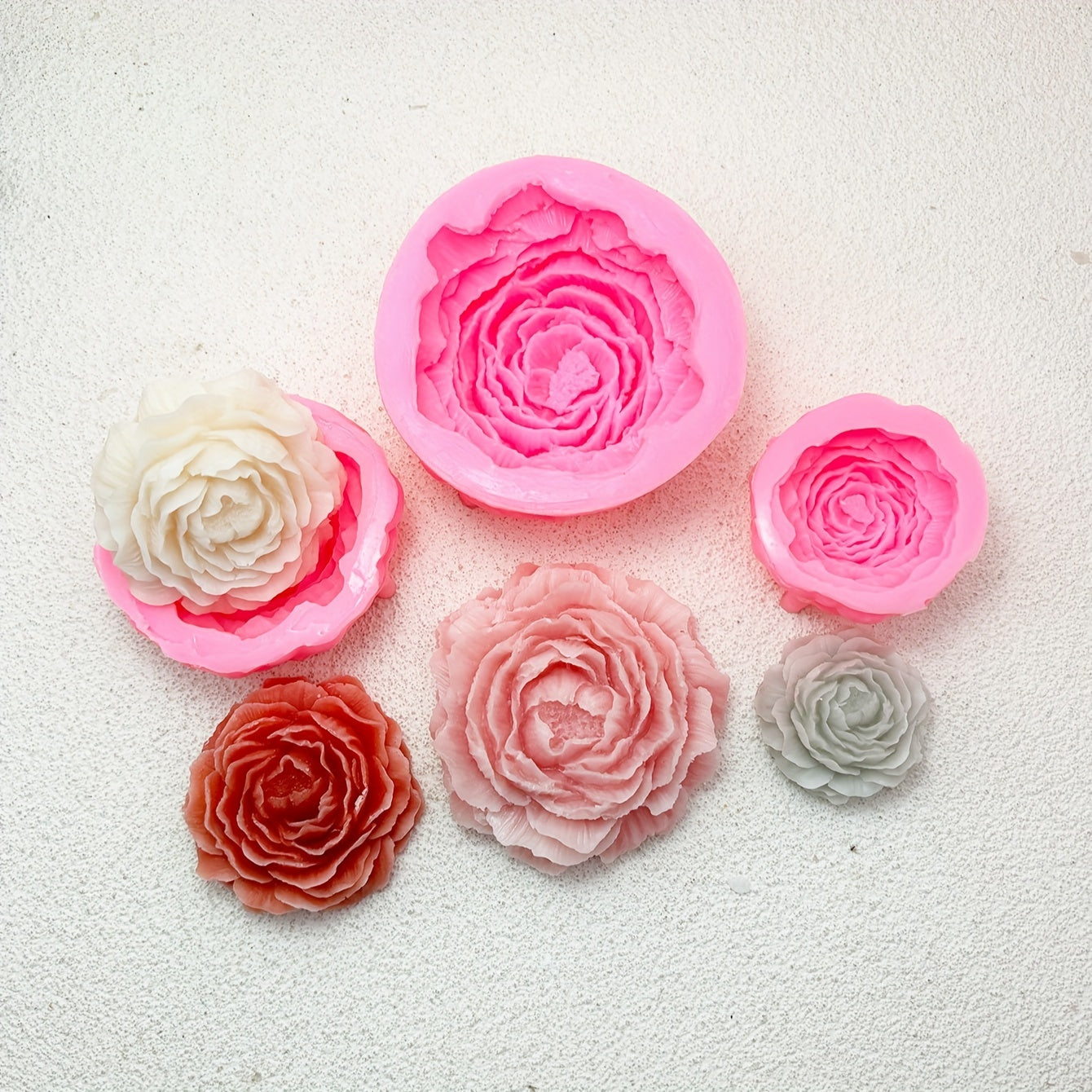 One Peony Flower Silicone Mold for DIY crafts - 1pc