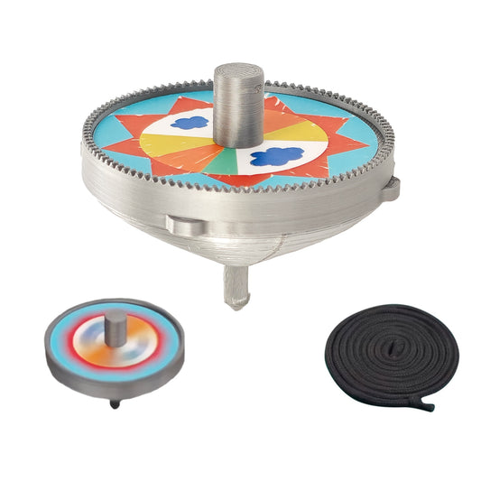 Traditional Korean spinning top game props, ideal for nostalgic retro fun with friends at gatherings.