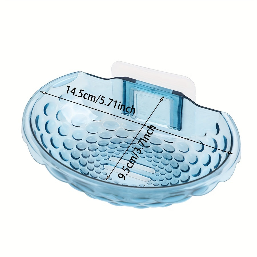 1pc Plastic Creative Soap Dish Tray Holder for Bathroom Organization.