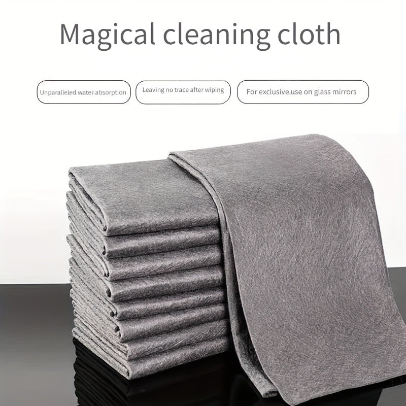 Magic Cloth: 4/6/8/10/15 Pieces, Thickened Cleaning Towel for Special Glass and Mirrors. Traceless, Waterless, No Hair Loss. Absorbent and Ideal for Kitchen and Home Use.