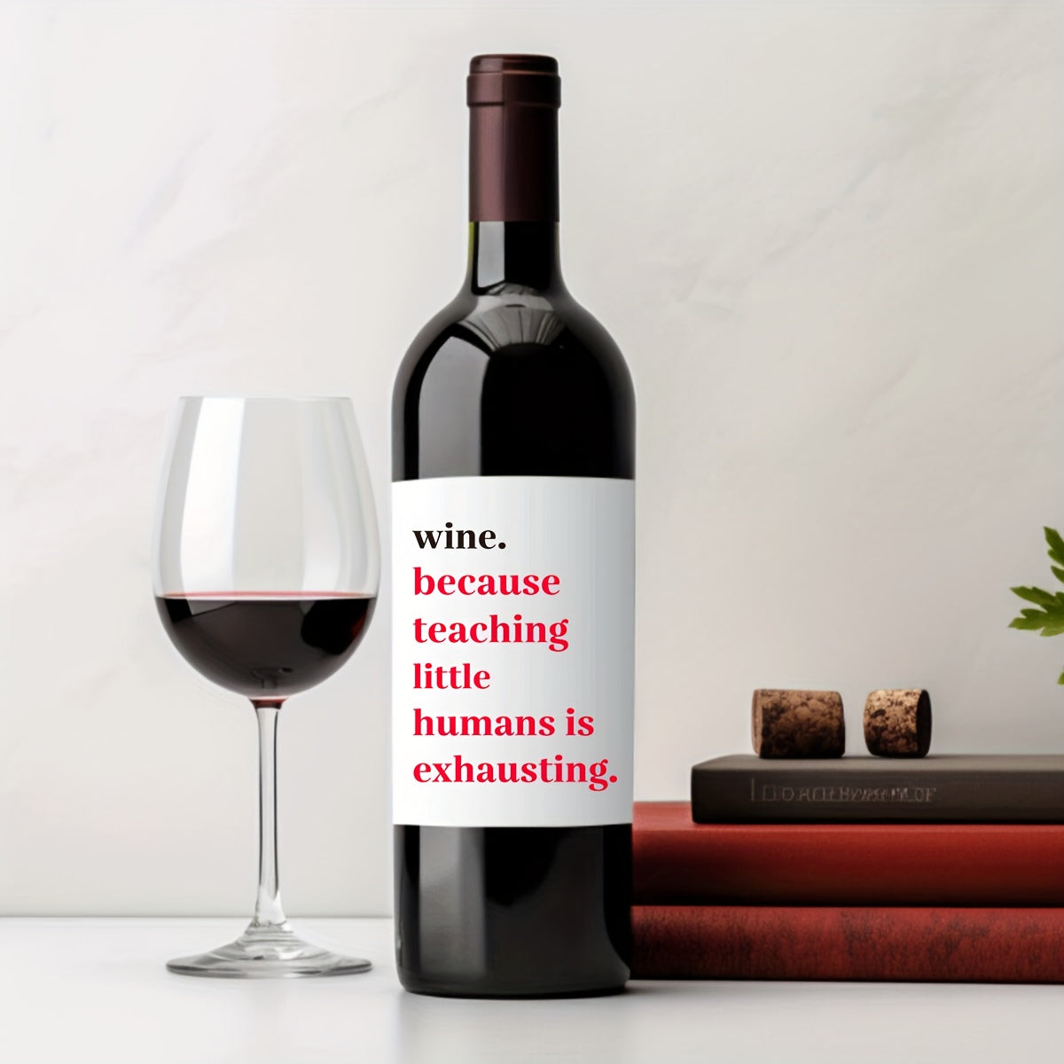 2-piece Teacher Appreciation Wine Label Set - Ideal Christmas gift for teachers