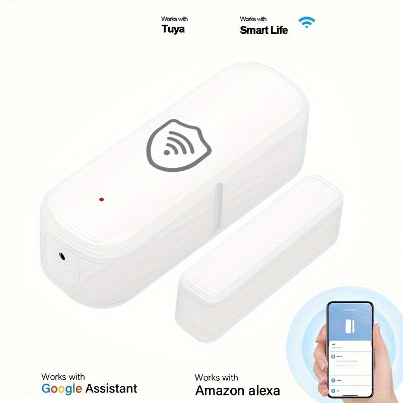 Wireless Tuya Smart Wifi Sensor for Doors and Windows alerts in real-time, ideal for smart home setups, child safety, pool alarms, and compatible with pet detection systems.