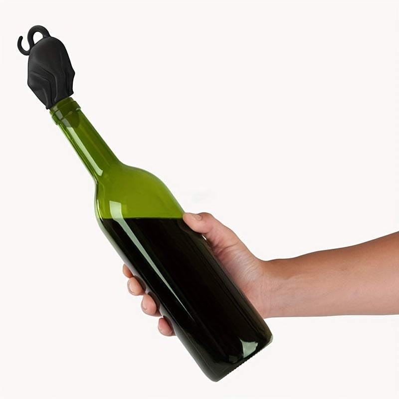 Silicone cat-shaped wine stopper, reusable beer bottle sealer, freshness-preserving tool, perfect for holidays - 1pc.