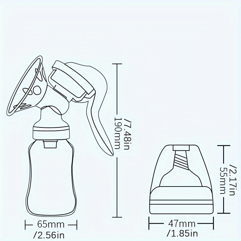 Manual breast pump made from food grade PP, perfect for Christmas, Halloween, Thanksgiving, New Year's, and Valentine's Day gifts for women.