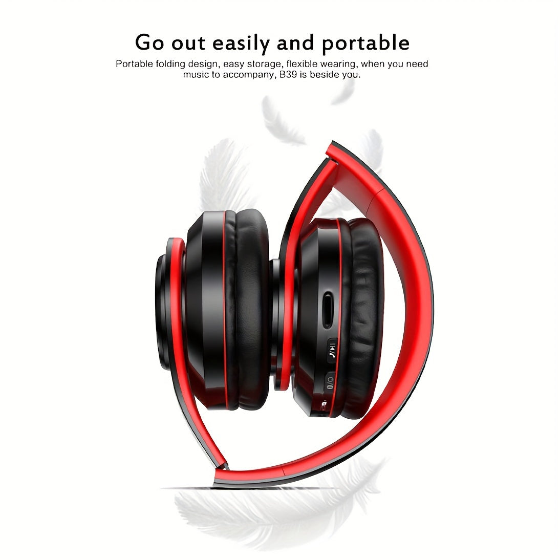 B39 Wireless Headphones in Classic Head-Mounted Design and Vibrant Colors.