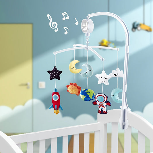 Musical Cartoon Bell Interactive Crib Toy for Kids - Easy to Assemble, Vibrant Colors - Ideal Gift for Children