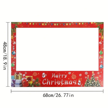 Foldable paper photo frame with patriotic theme for Christmas party photo booth