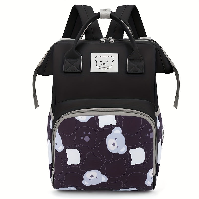 Trendy and chic, this spacious and lightweight backpack is perfect for moms on the go. Featuring a waterproof design and adorable little bear motif, this backpack can easily be attached to a stroller for added convenience.