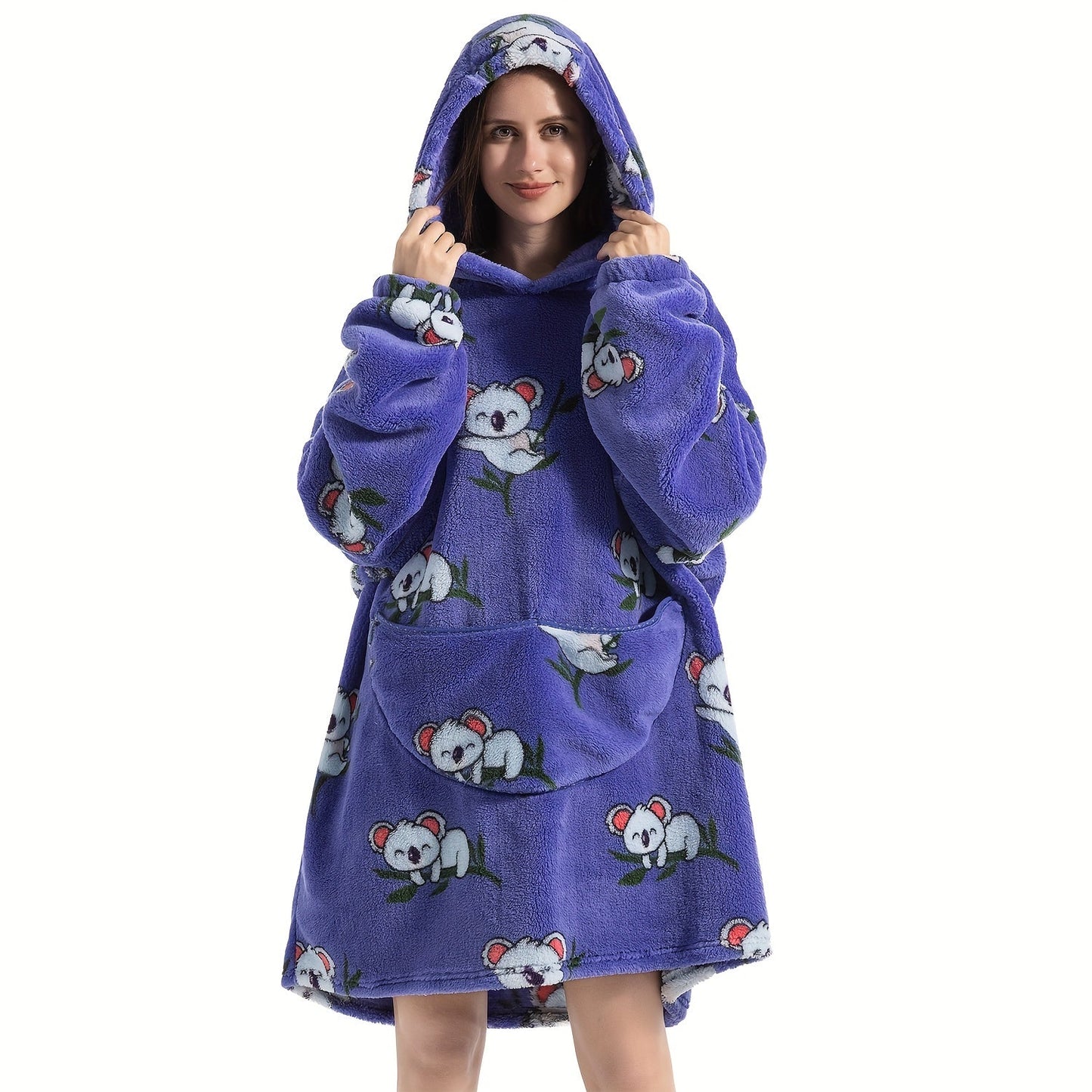 Oversized Blanket Hoodie with Sherpa Fleece, Perfect for Women, Men, and Adults - Ultra Soft and Warm Wearable Sweatshirt Blanket, Ideal Gift for Her