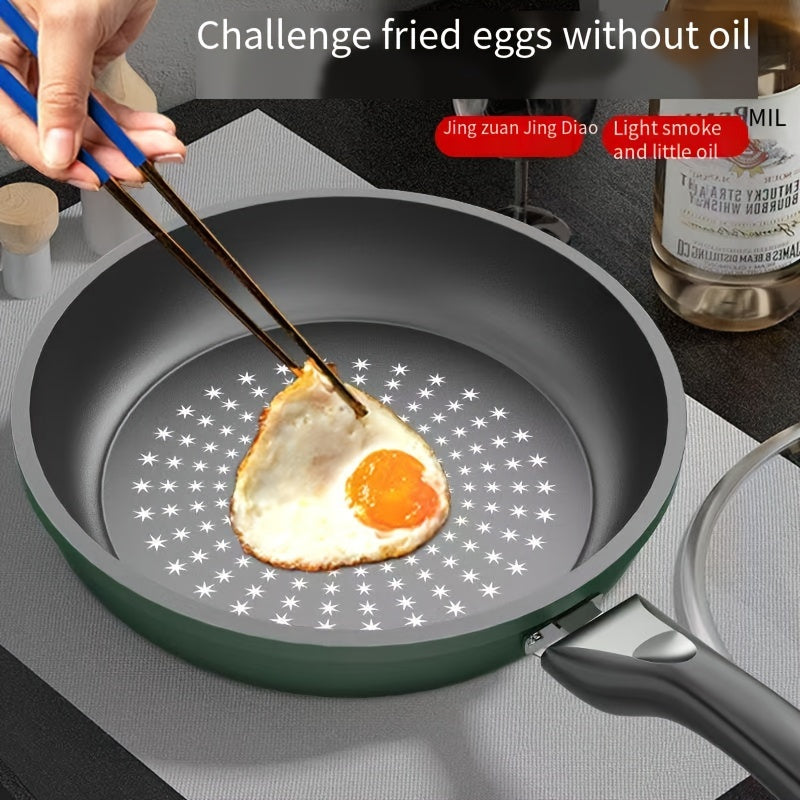 Non-Stick Household Frying Pan with Dual-Purpose Design, No Oil Smoke, Flat Bottom for Multi-Function Cooking on Induction Cooker or Gas Stove