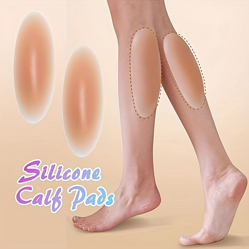 Silicone calf patches for invisible leg correction, designed for O/X-Leg shape adjustment with comfortable self-adhesive support