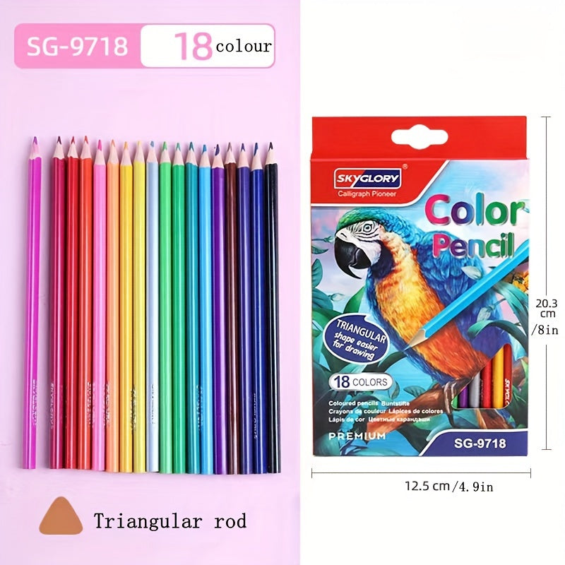 12/18/24/36pcs of colored pencils are suitable for art and painting supplies. They have bright colors, are easy to use, and not prone to breakage, making them convenient for adult coloring