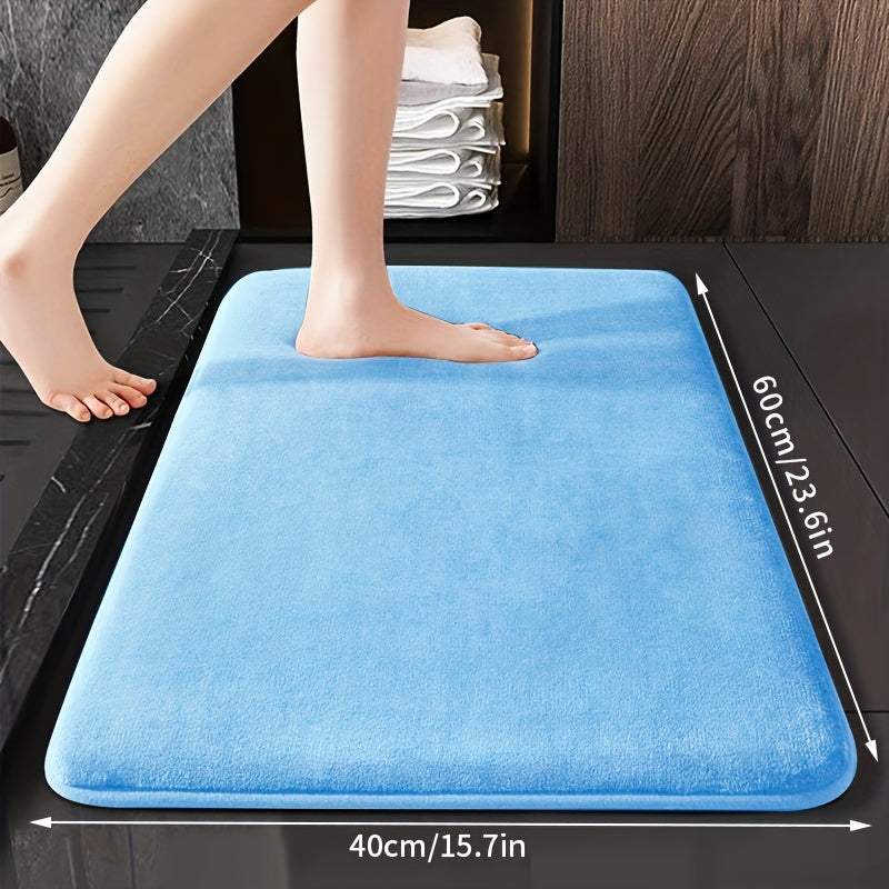 Thick and Plush 25D Sponge Bath Mat - Non-Slip, Highly Absorbent, Ideal for Shower, Kitchen, Laundry Room & Bedroom Décor