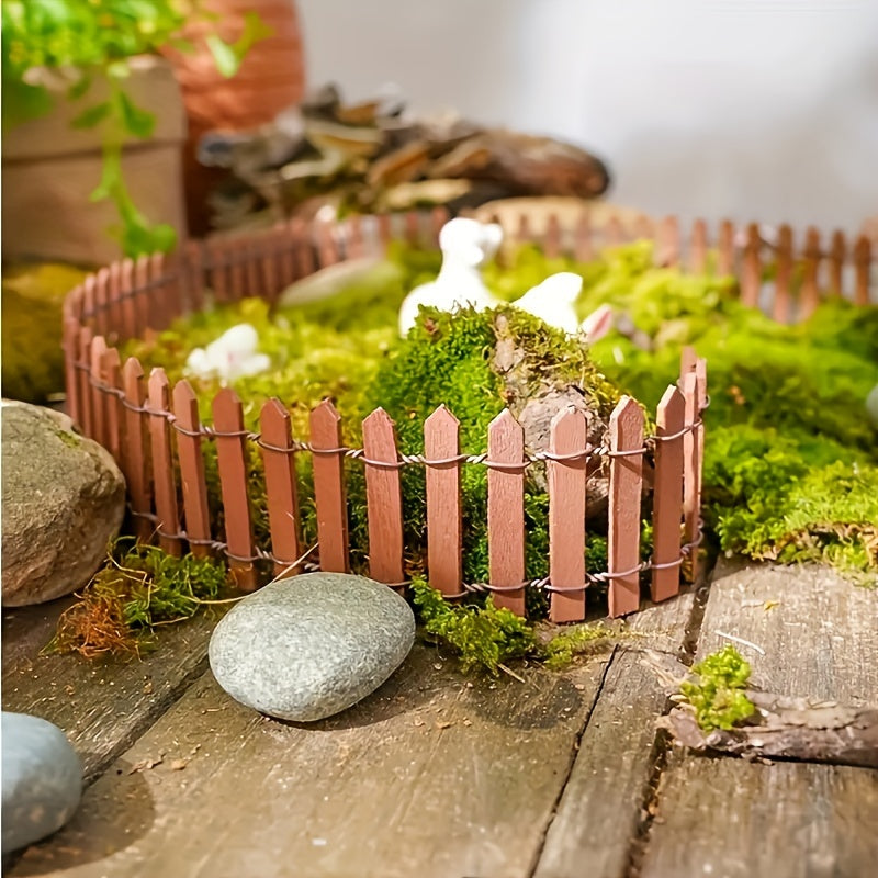 Charming Mini Wooden Fence for Fairy Gardens - Perfect for Home & Garden Decor