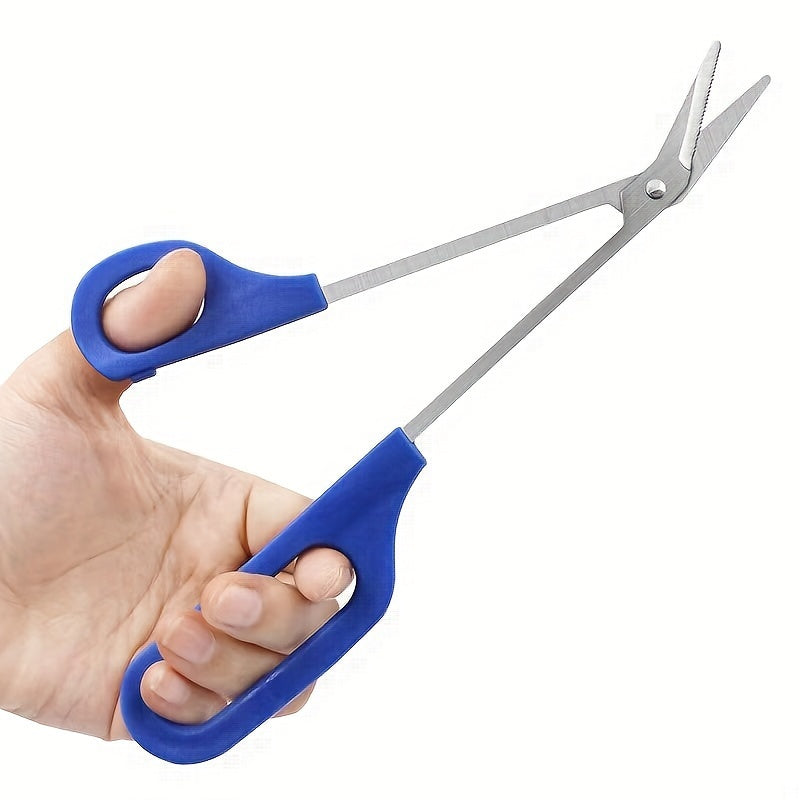 Ergonomic toenail clippers with long handles for precise trimming of thick nails.