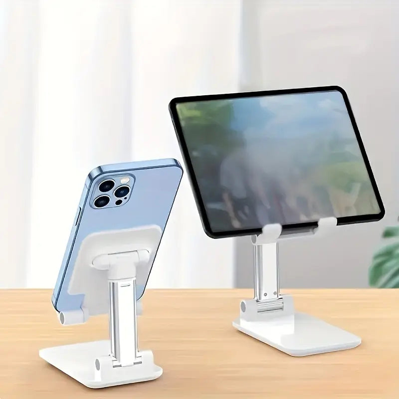 A stylish and practical phone stand compatible with all smartphones, available in two colors, that frees your hands with its portable telescopic design.