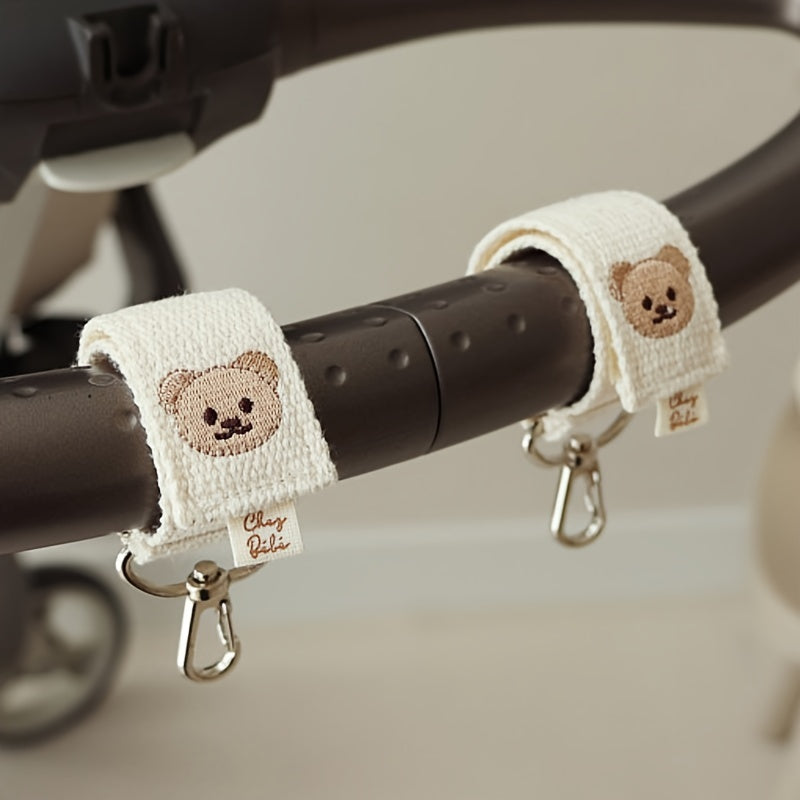 Universal Bear Stroller Hook for Children, perfect accessory for hanging bags on strollers. Great gift idea for Christmas, Halloween, and Thanksgiving Day.