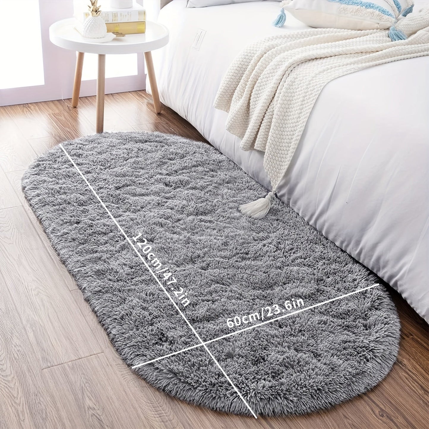 Plush Bedroom Rug - Soft, Cozy, Non-Slip, Machine Washable, Skin-friendly, Perfect for Indoor Use and Bedside