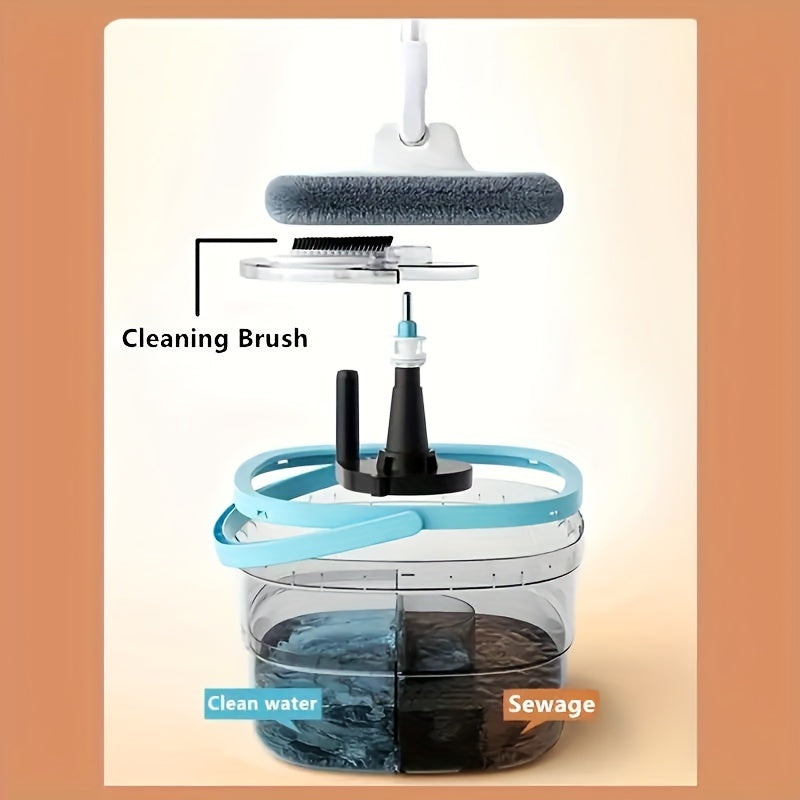 Five pieces of rotating hands-free mop replacement cloths are included in this set. These super absorbent nylon flat mop heads have a strong stain removal effect, making them suitable for cleaning various floors and windows. Additionally, a centrifugal