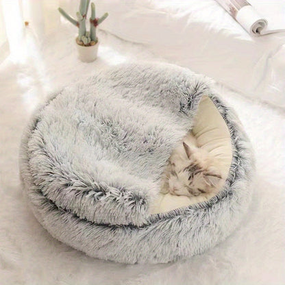 Soft, warm, and comfortable cat bed with modern design, suitable for all seasons, perfect for cats and small pets.