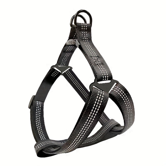 Reflective No-Pull Dog Harness - Soft Nylon Vest for Large Breeds & Puppies - Perfect for Outdoor Walking