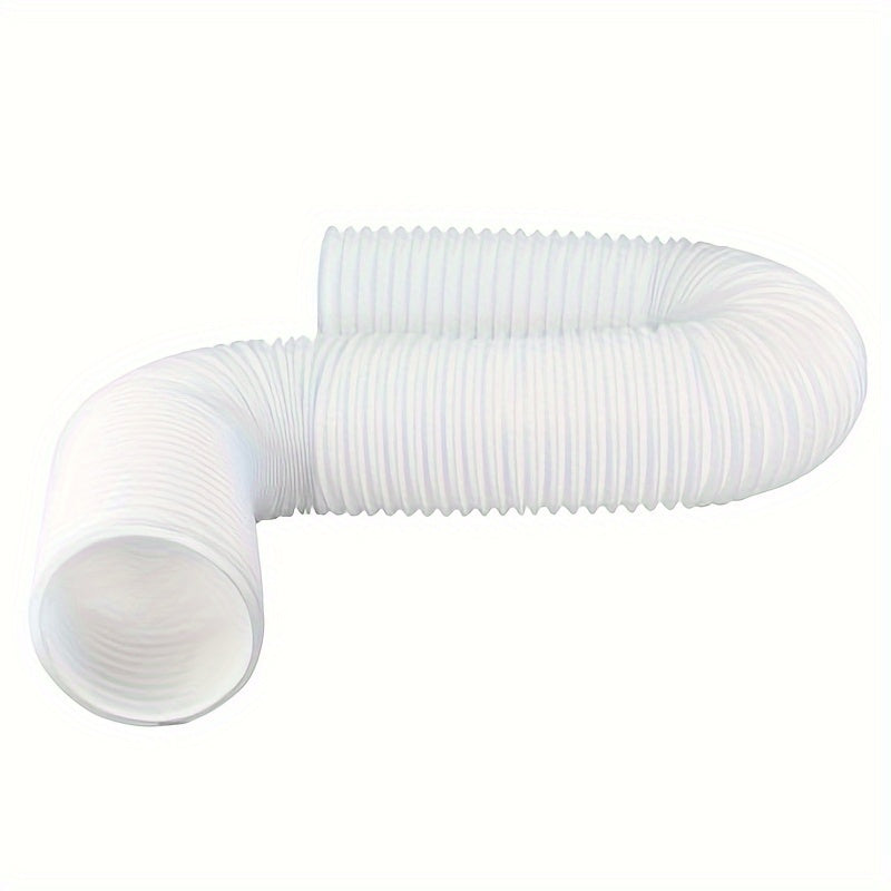 Extendable vent pipe made of flexible stainless steel and polypropylene for mobile air conditioner exhaust duct hose - perfect for use with AC units, dehumidifiers, and dryer vents. No electricity required.