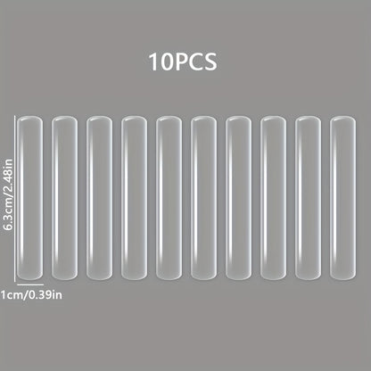 10 clear door anti-collision pads, 6.3cm*0.99cm silicone sealing strips for household use.