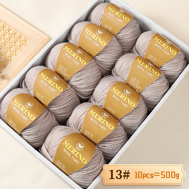 500g of high-quality wool yarn and 212g of medium fine camel hair yarn suitable for autumn and winter hand-knitted sweaters, scarves, hats, and warm clothes. Includes 1 large pack of wool