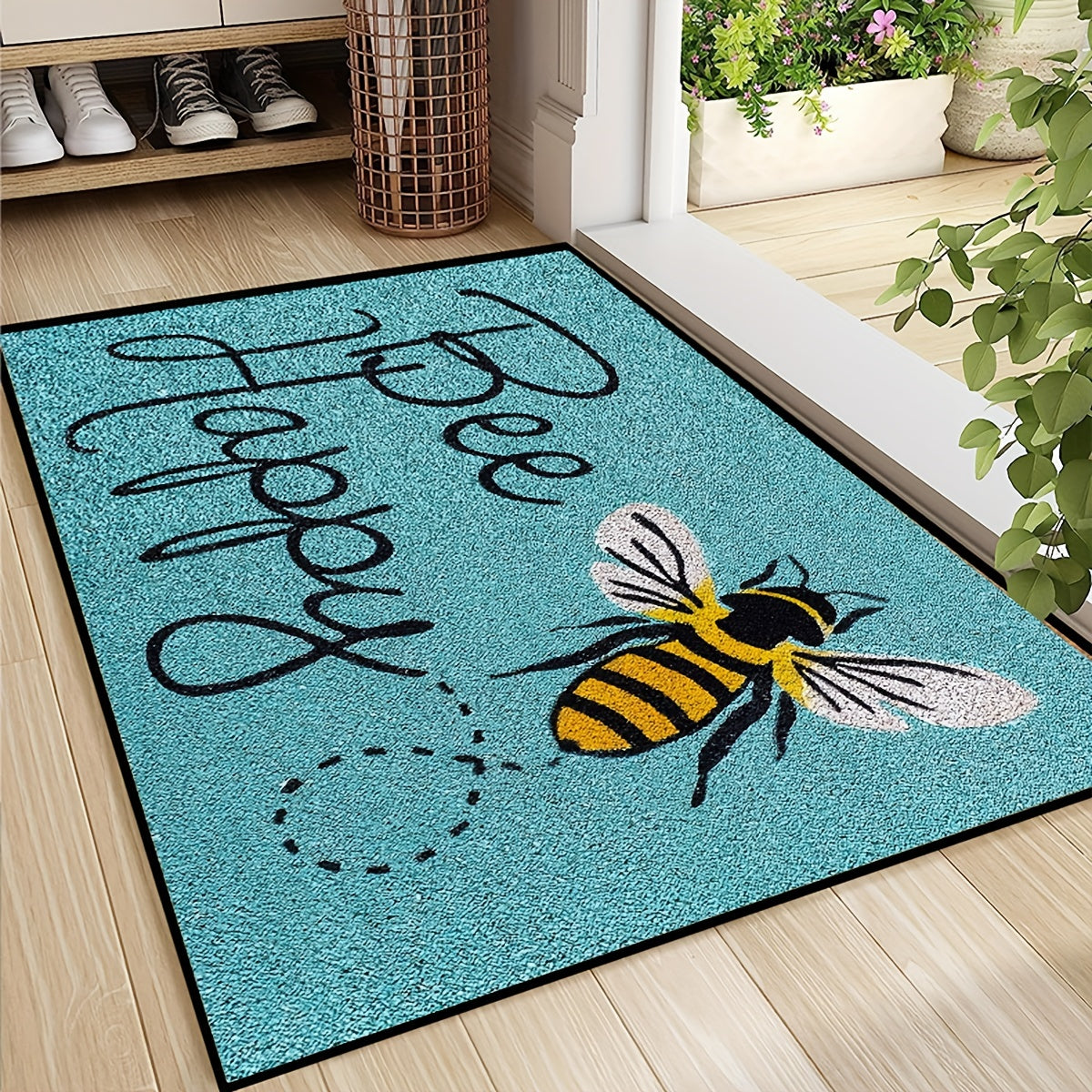 Welcome guests with this 1 piece non-slip floral door mat, suitable for both outdoor and indoor use. Machine washable and perfect for any area of your home including the family room, living room, kitchen, bedroom, farmhouse, hallway, laundry room, and