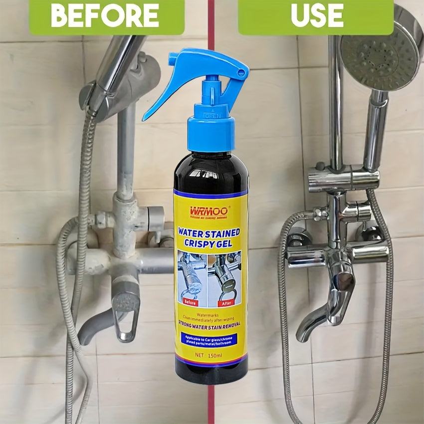 Multi-purpose liquid scale remover with citric acid, residue-free and unscented. Removes lime, calcium, tarnish, and rust stains from metal and glass surfaces.