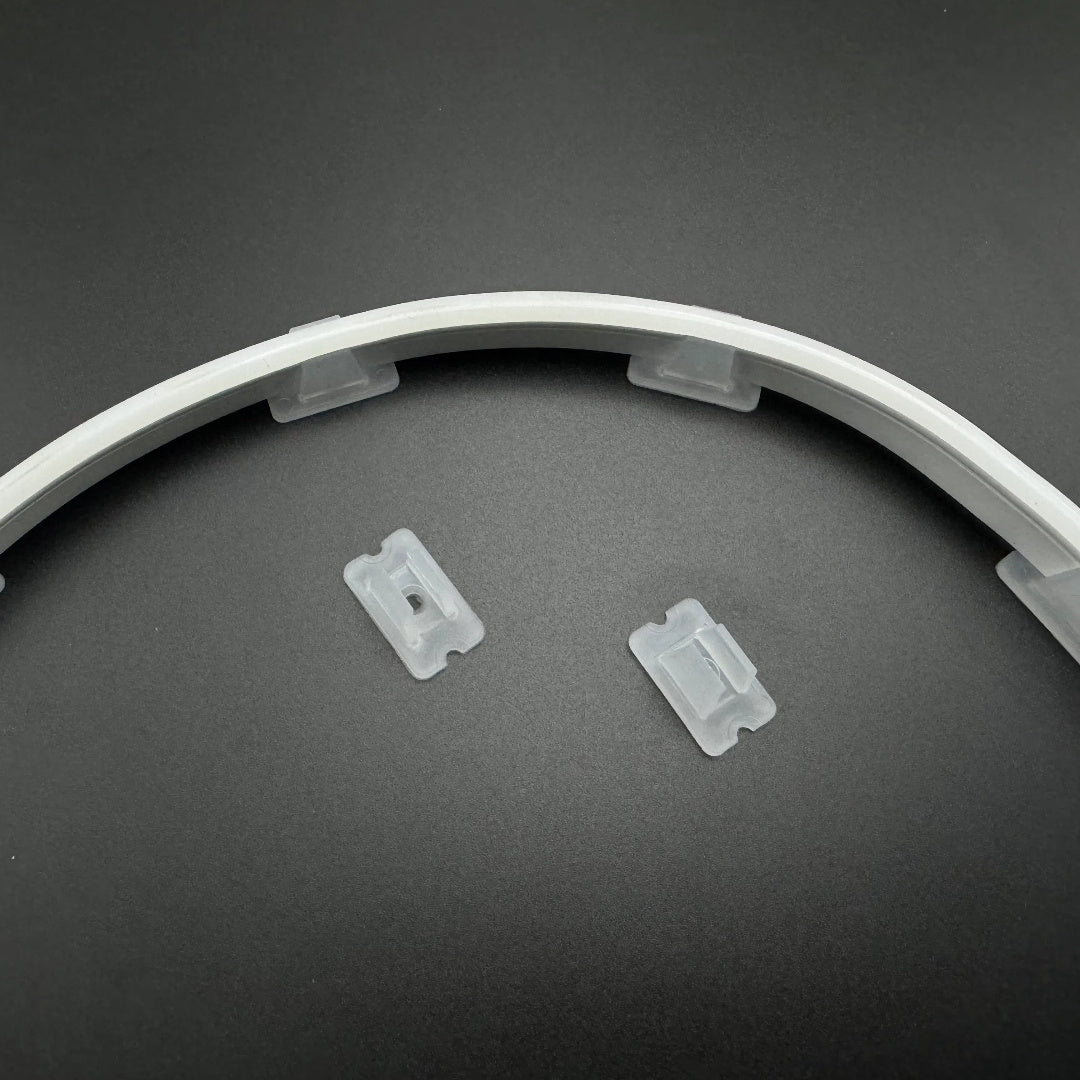 10/20/45pcs of 6mm LED strip fixing clips for securing neon strips, made of plastic.